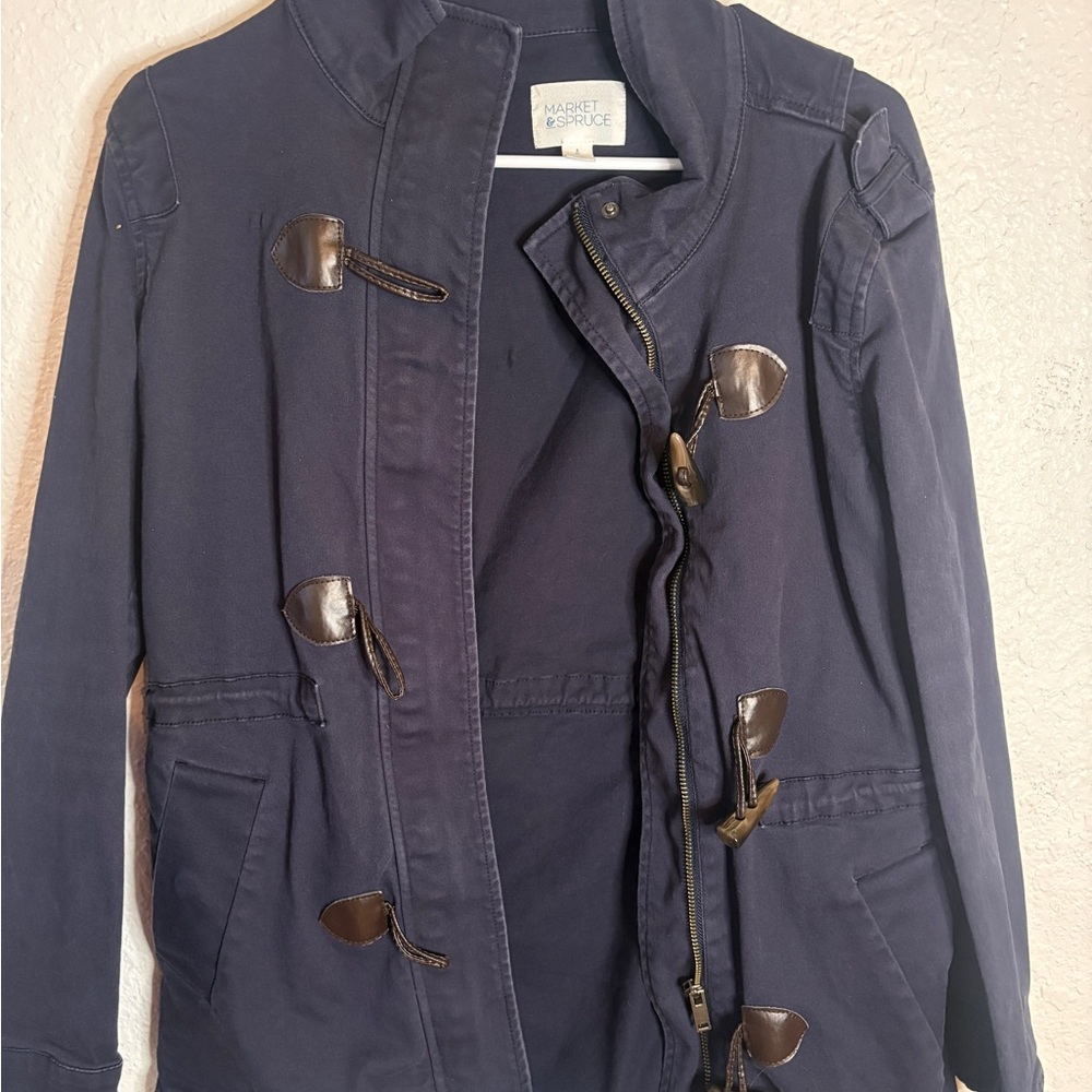 Market & Spruce Dark Blue Utility Jacket
